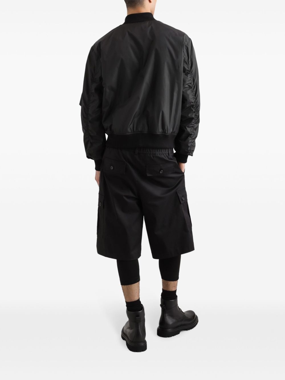 logo-plaque bomber jacket - 3