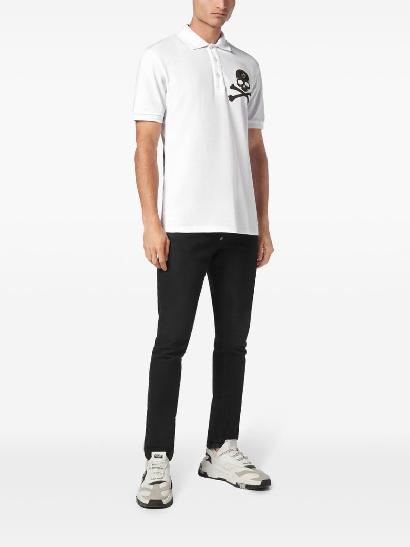 PHILIPP PLEIN logo-print cotton polo shirt outlook