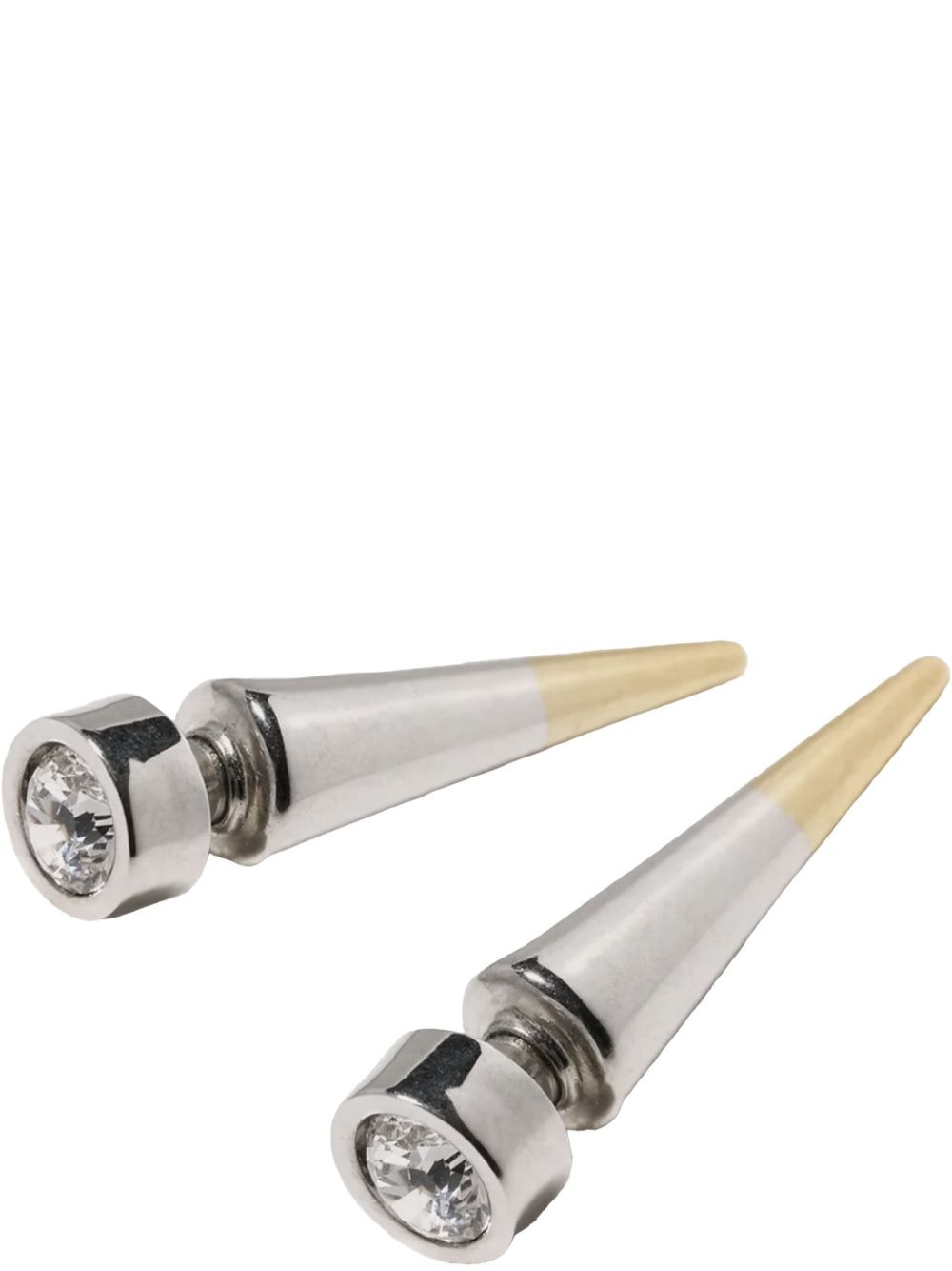 diamanté-set spike earrings - 2