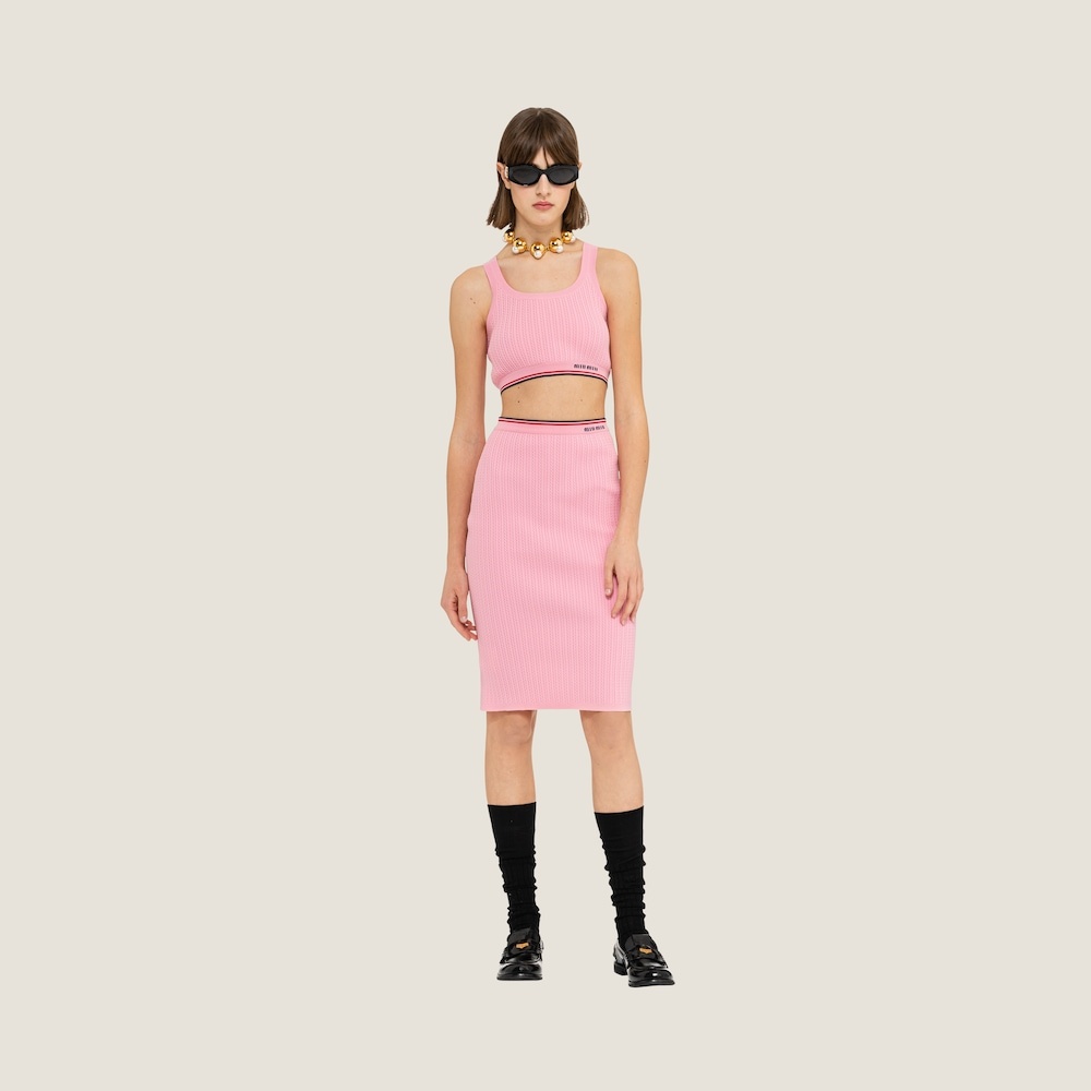 Sleeveless viscose top - 1