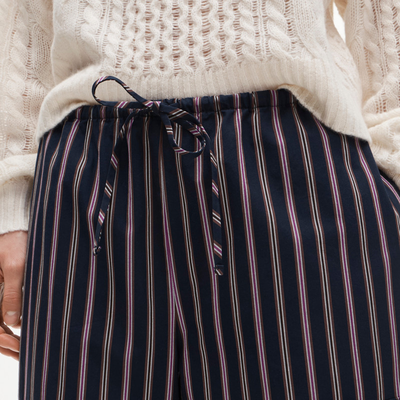 Luna pant in striped cotton poplin 4