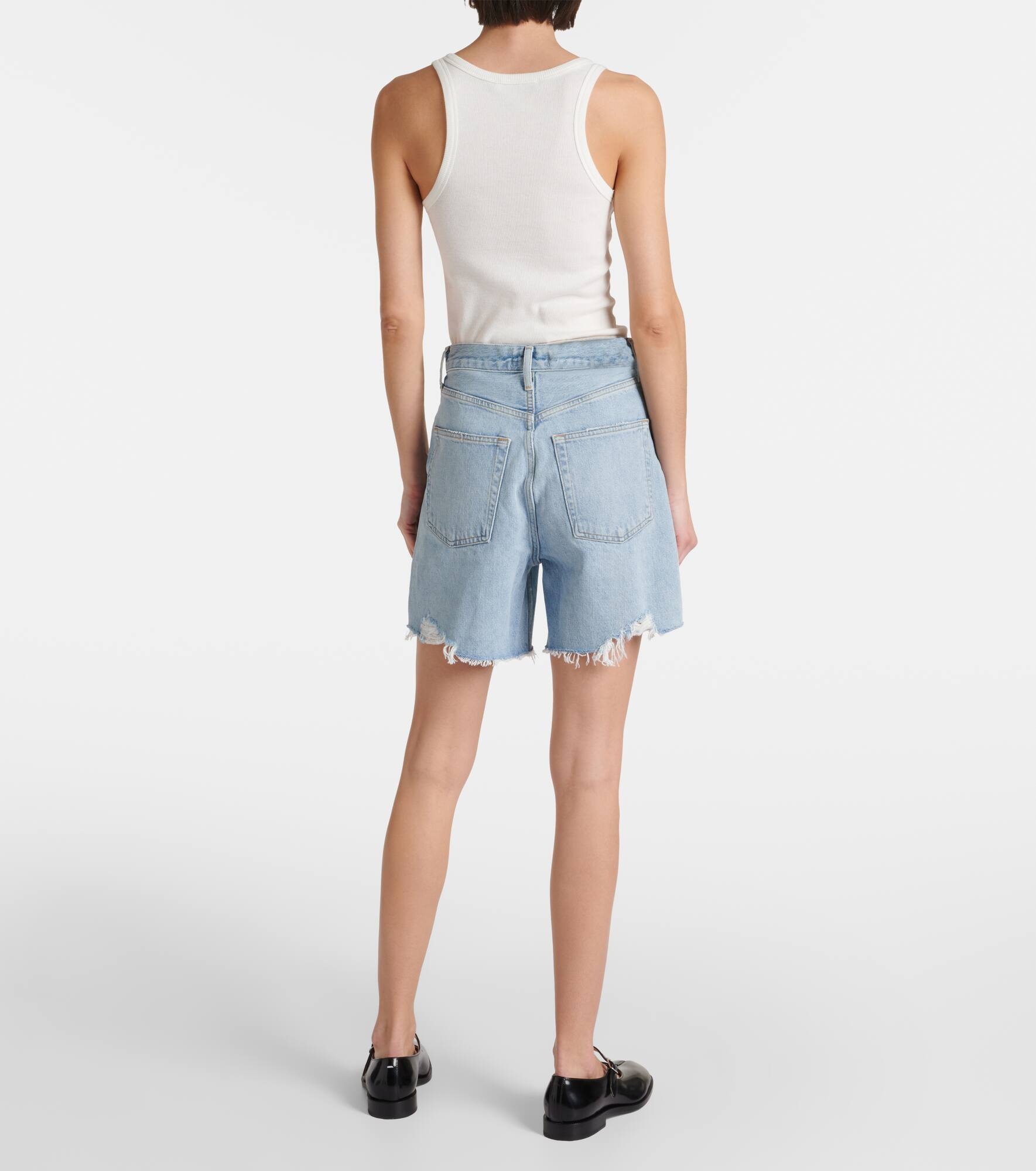 Stella high-rise denim shorts - 3