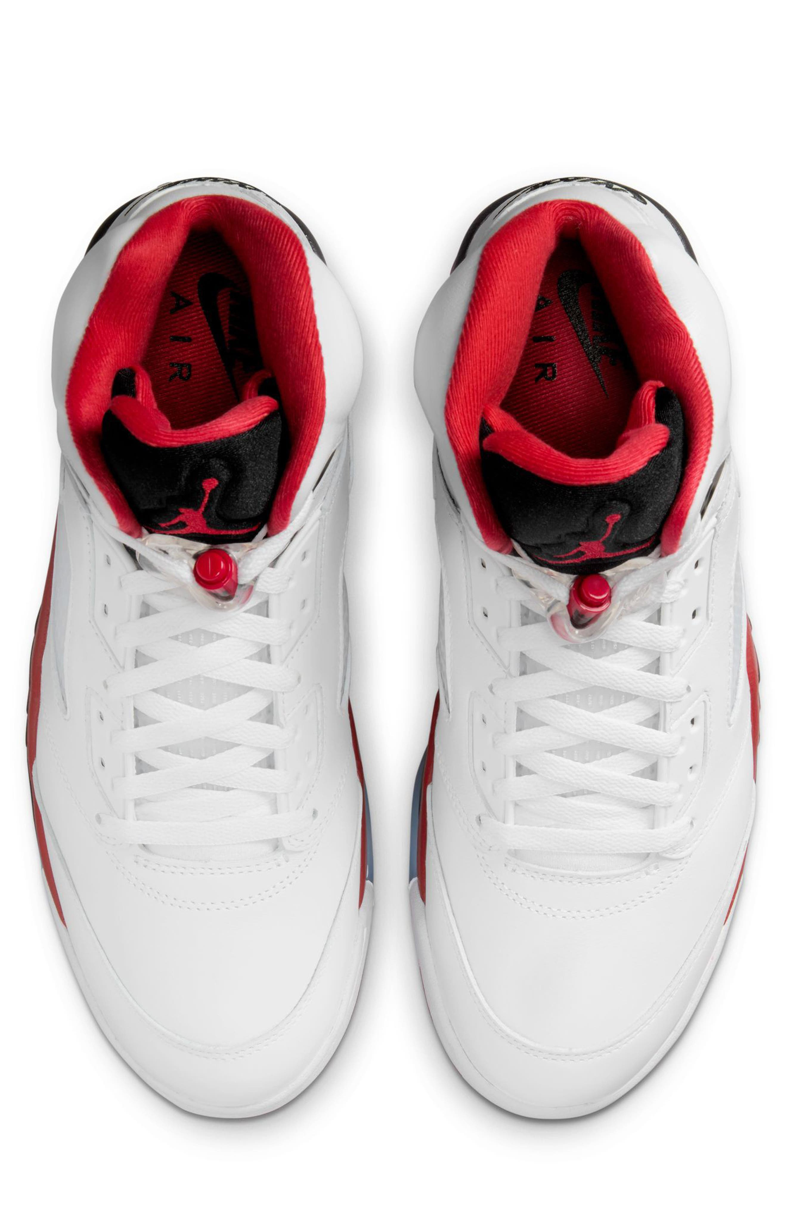 Air Jordan 5 Retro OG Sneaker in White/Fire Red/Black at Nordstrom - 4