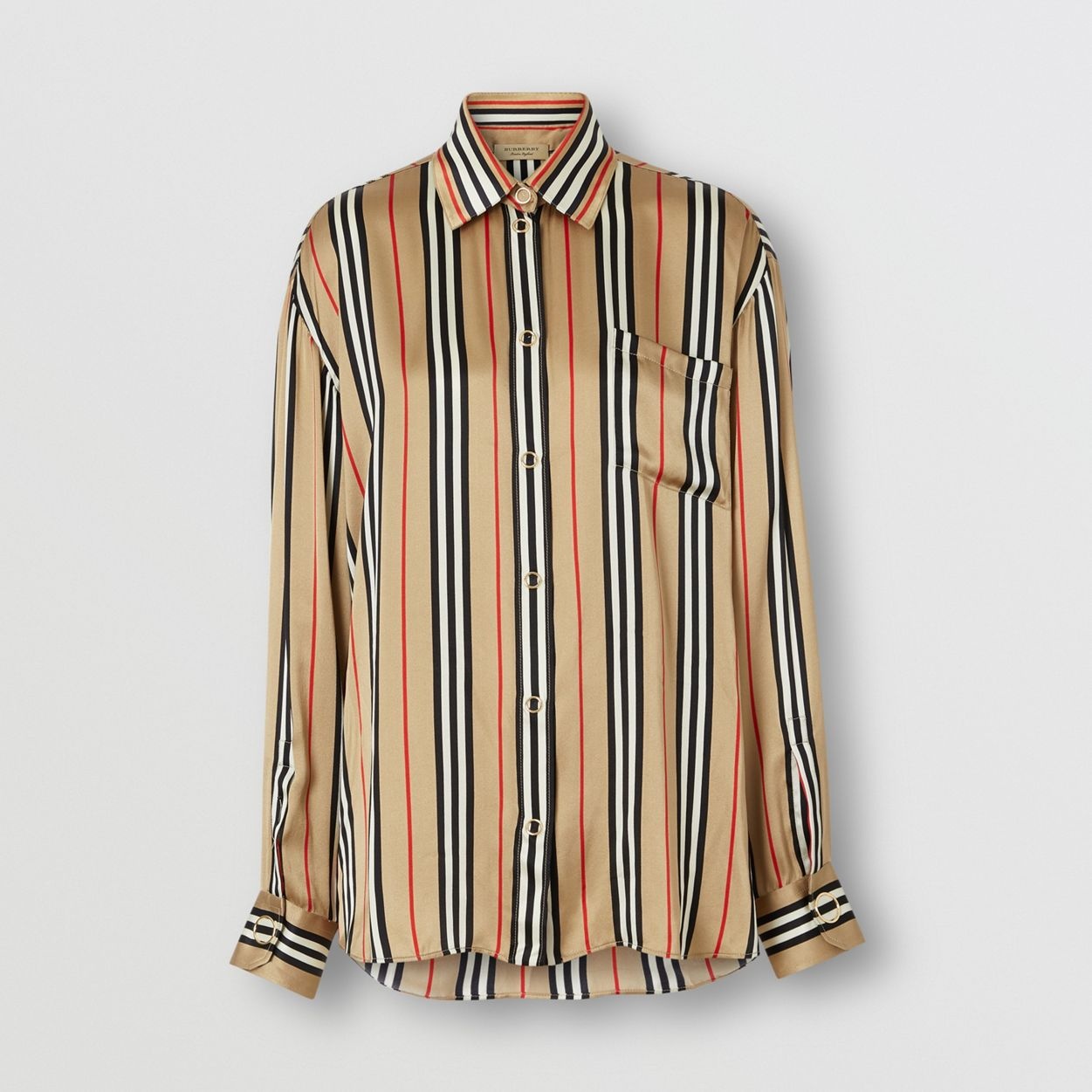 Icon Stripe Silk Shirt - 1