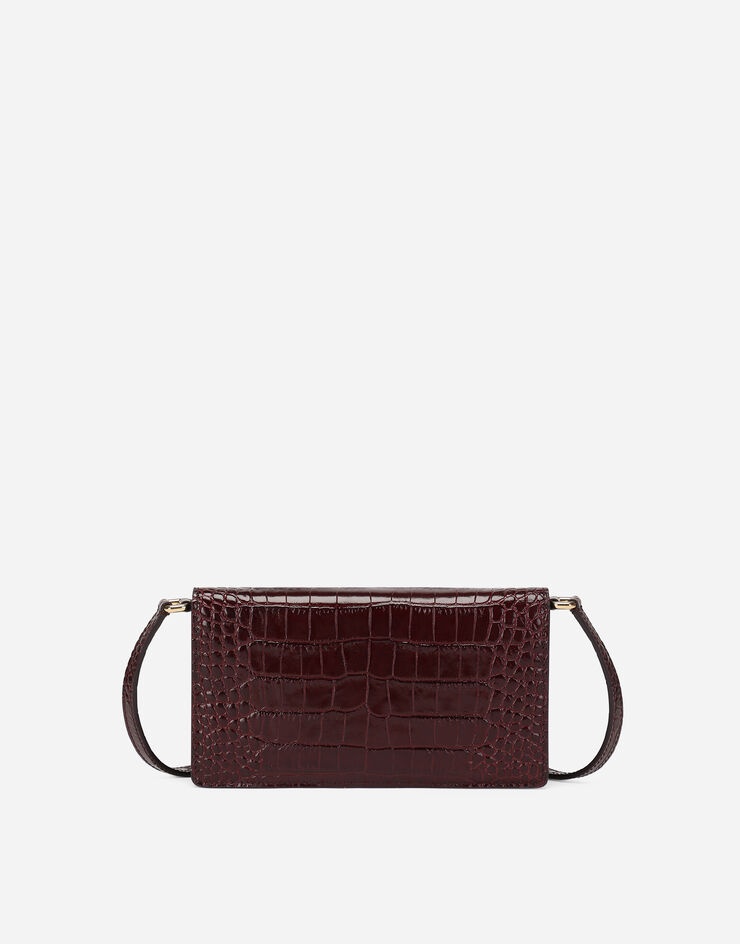 Crocodile-print calfskin cell phone bag - 4