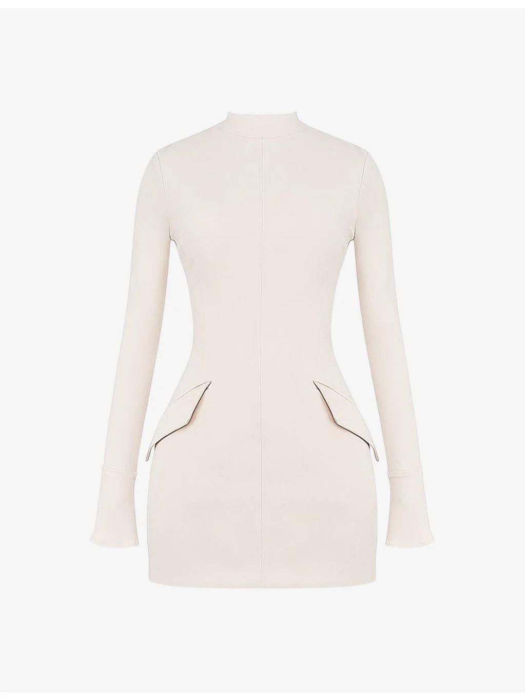 Mahalia fluted-cuffs stretch-woven mini dress - 1