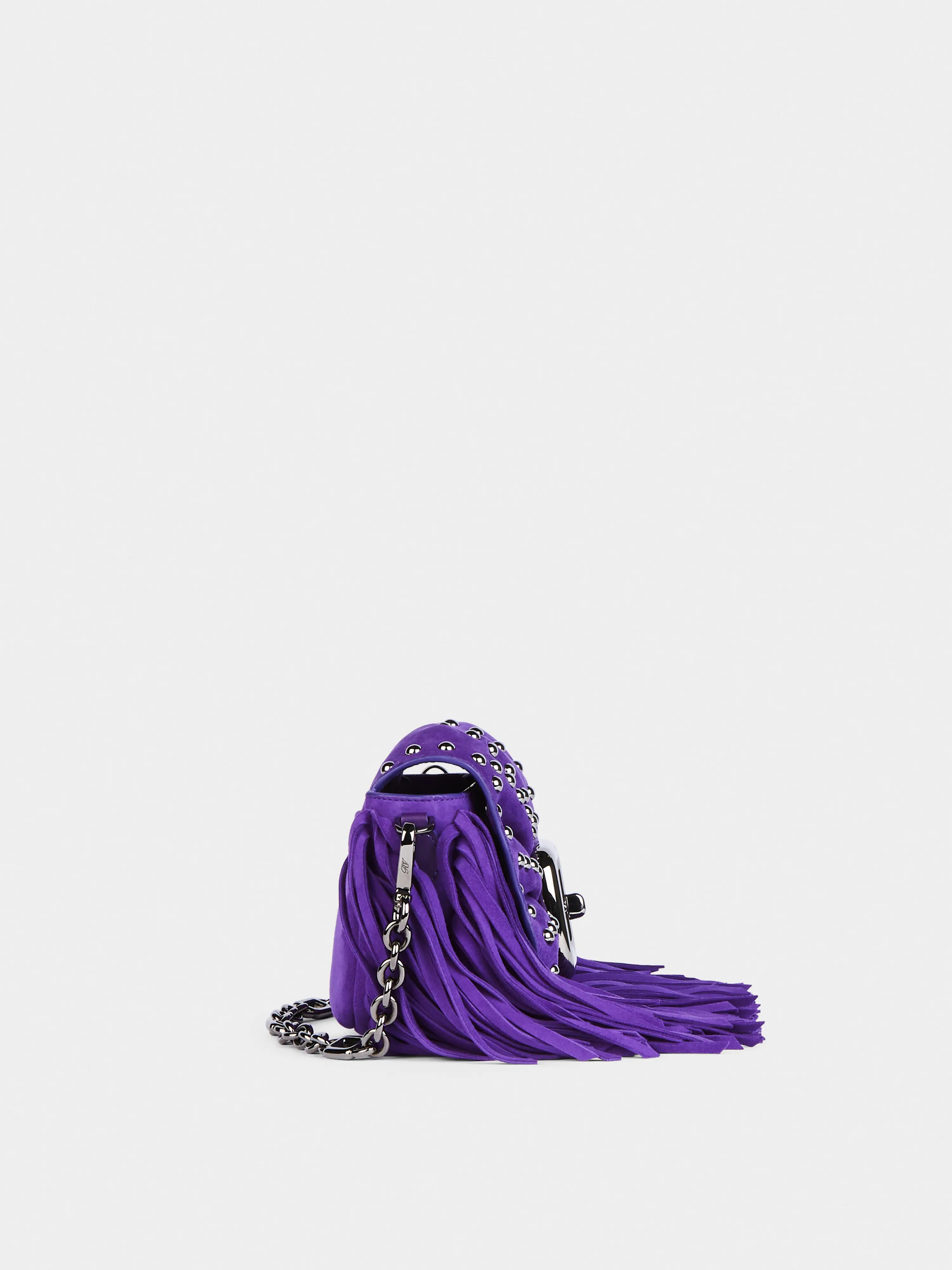 Viv' Choc Mini Bag in suede - 4