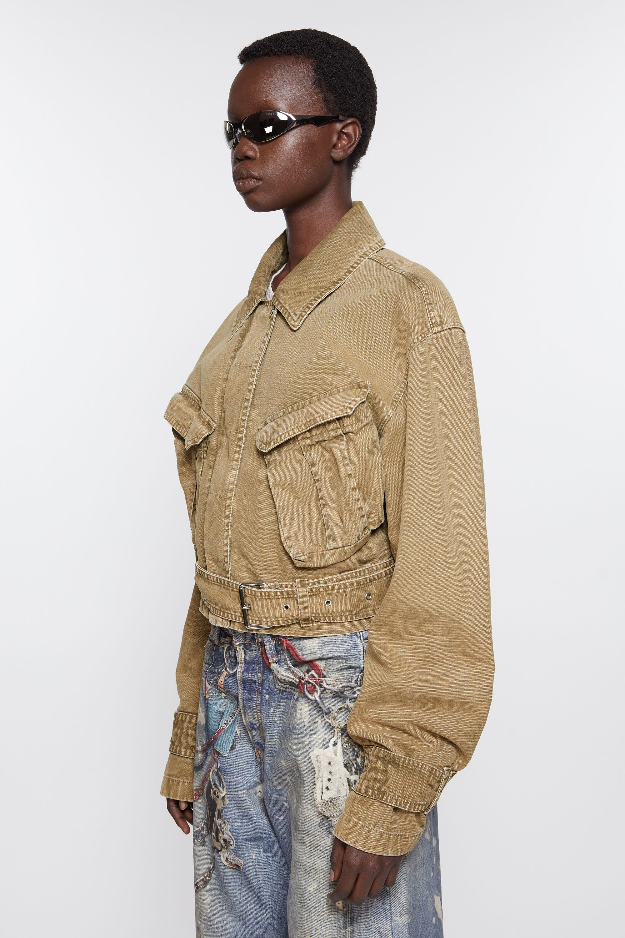 ジャケット ACNE STUDIOS Women Outer A70192LE Q ACNE ADM BROWN Acne Studios - Leather jacket - Dark brown