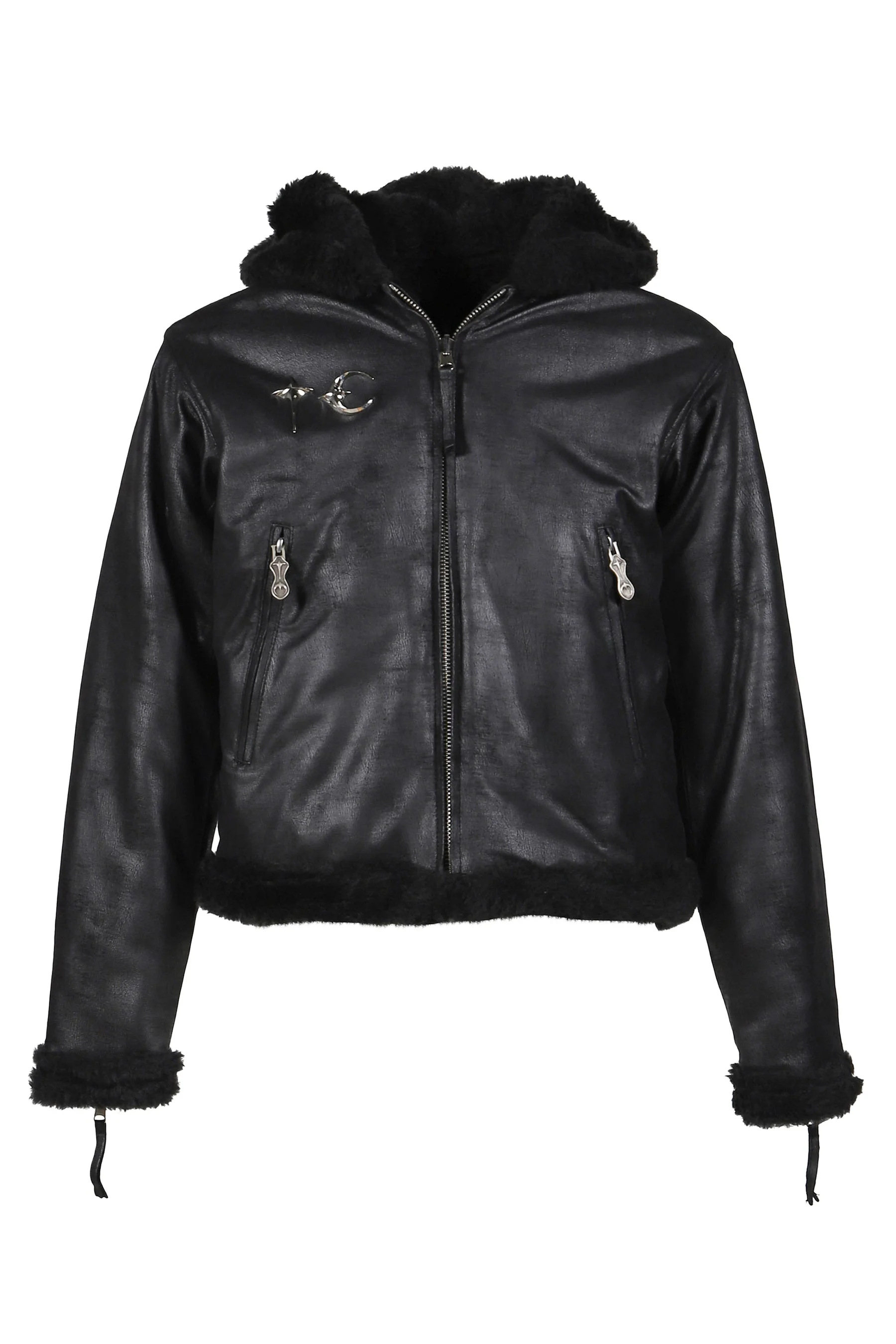 TC REVERSIBLE SHEARLING JACKET / BLK - 1