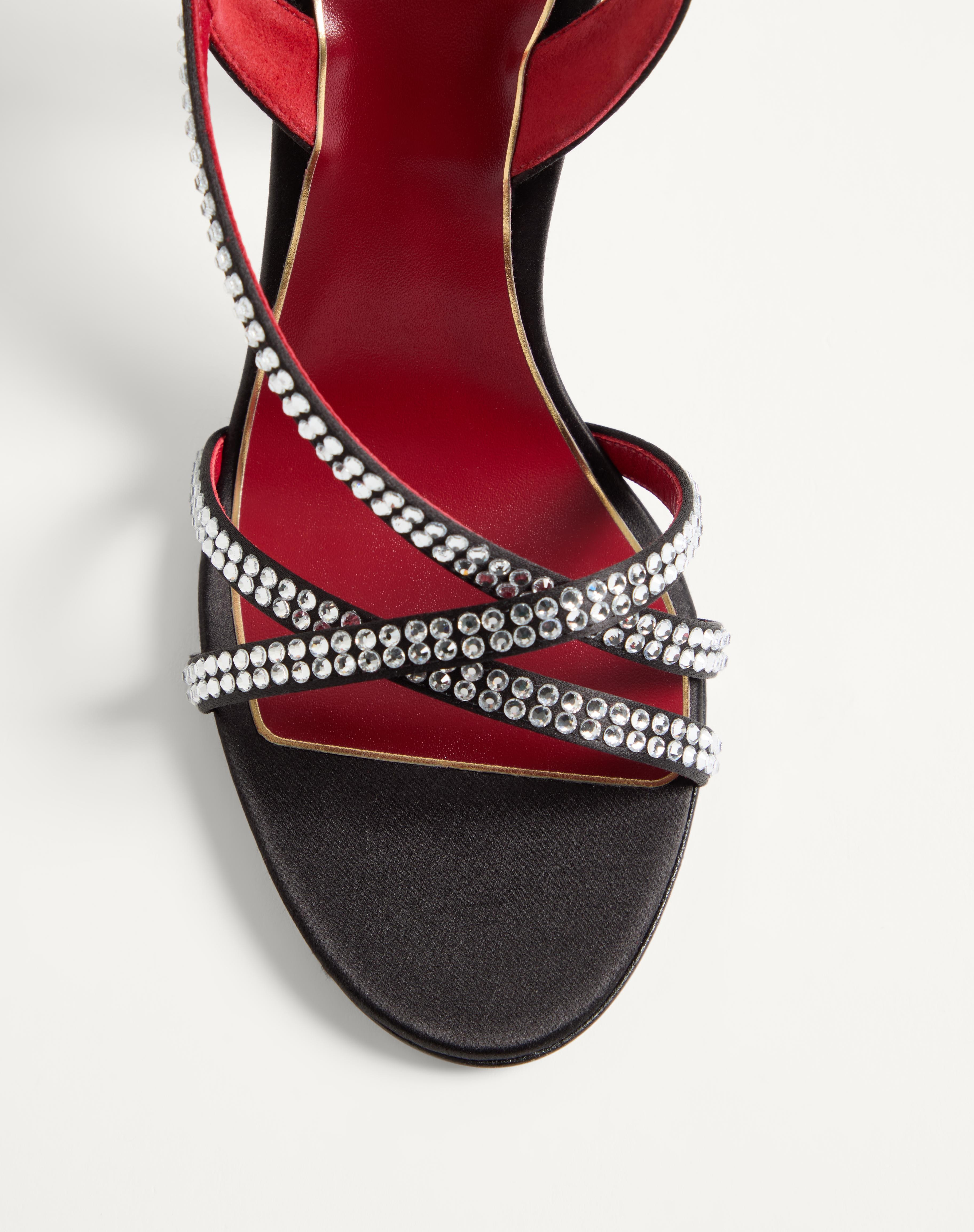 DANS LE FOYER SATIN SANDAL WITH CRYSTALS 105MM - 5