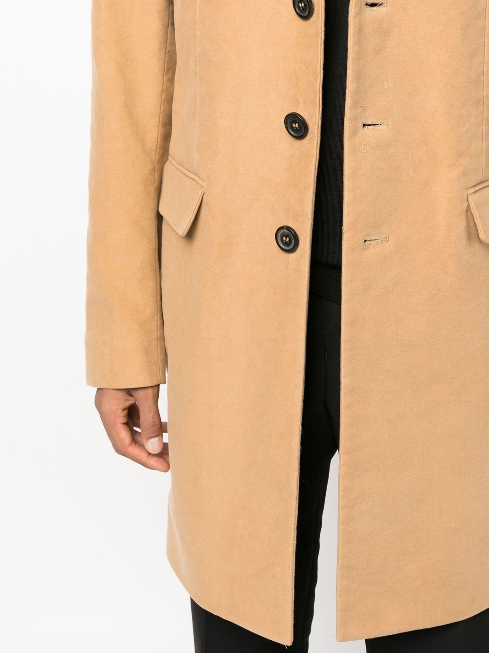 single-breasted cotton coat - 5