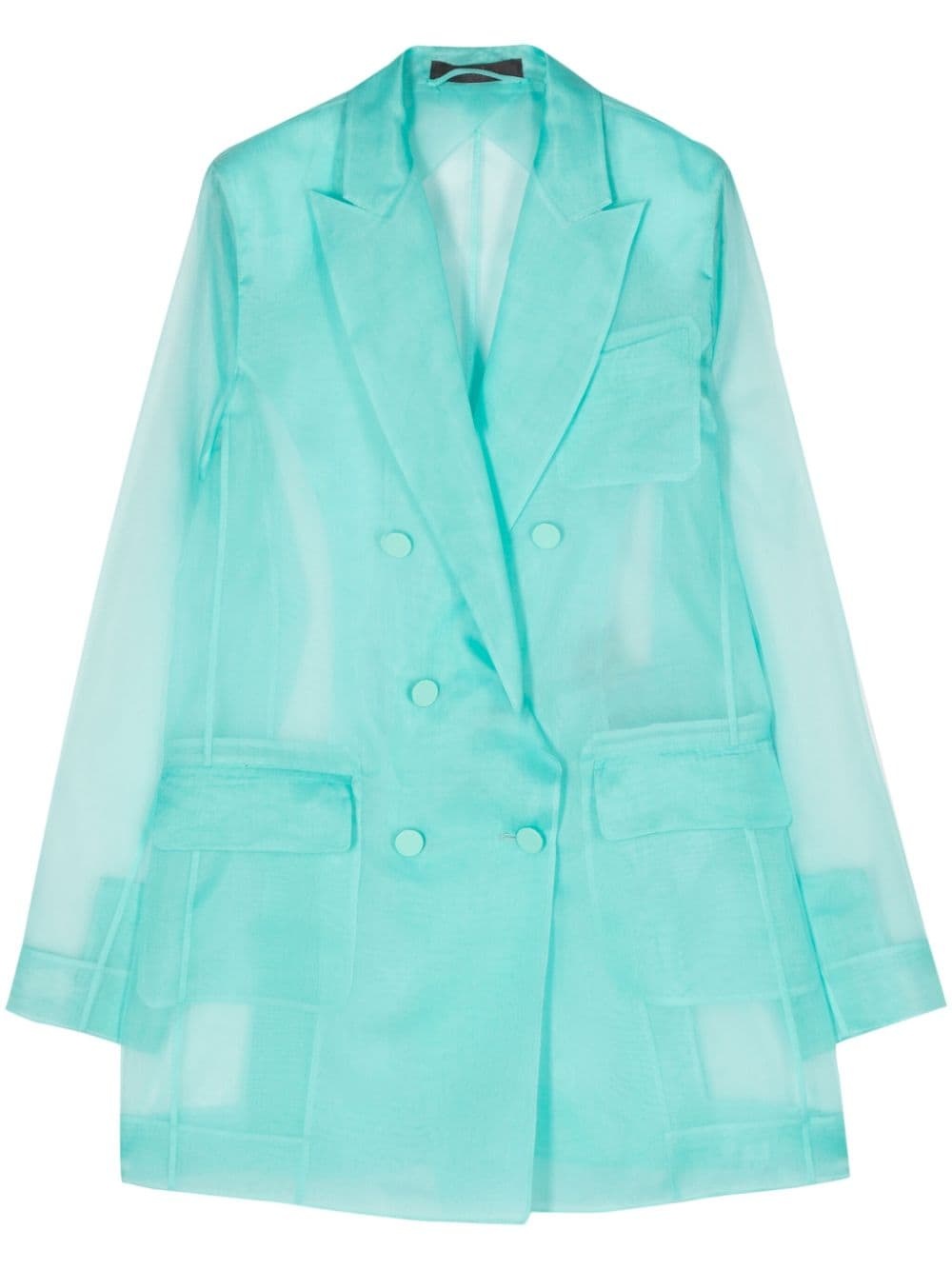 Negrar organza double-breasted blazer - 1