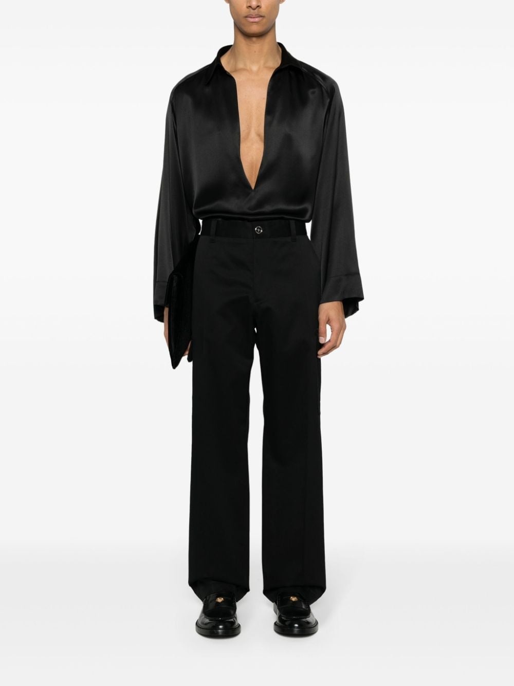 logo-embroidered cargo trousers - 2