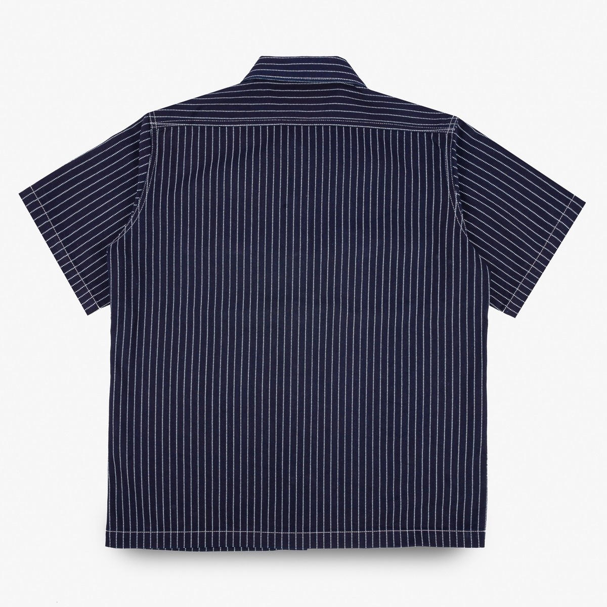 IHSH-416-IND 10oz Wabash Short Sleeved Mechanic Shirt - Indigo - 5