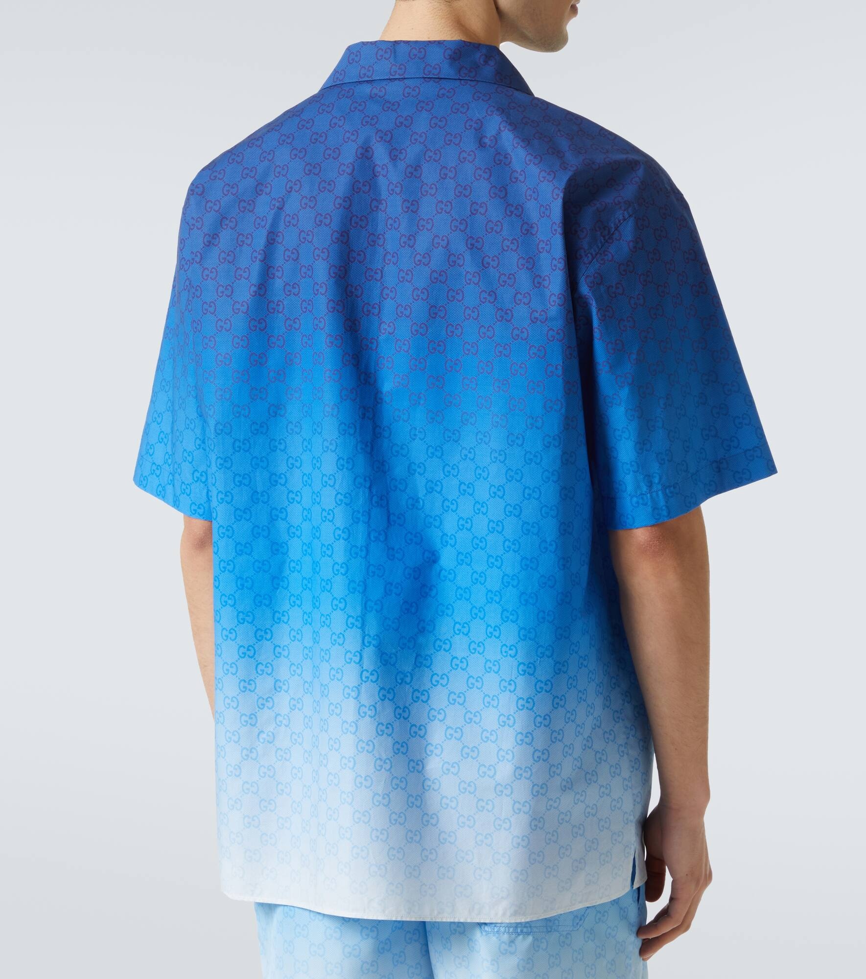 GG cotton poplin bowling shirt - 4