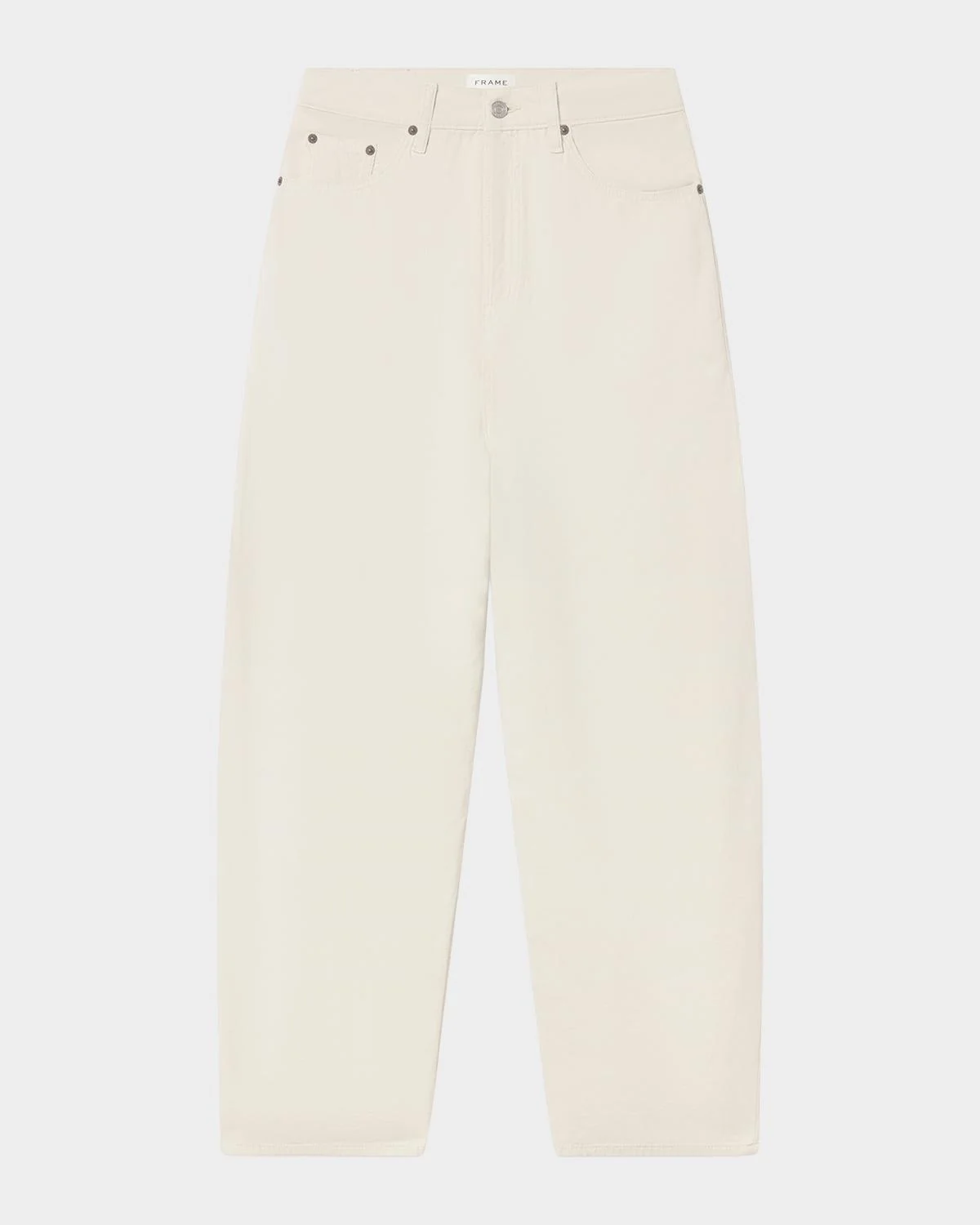 Men's Baggy Fit White Denim Jeans - 1