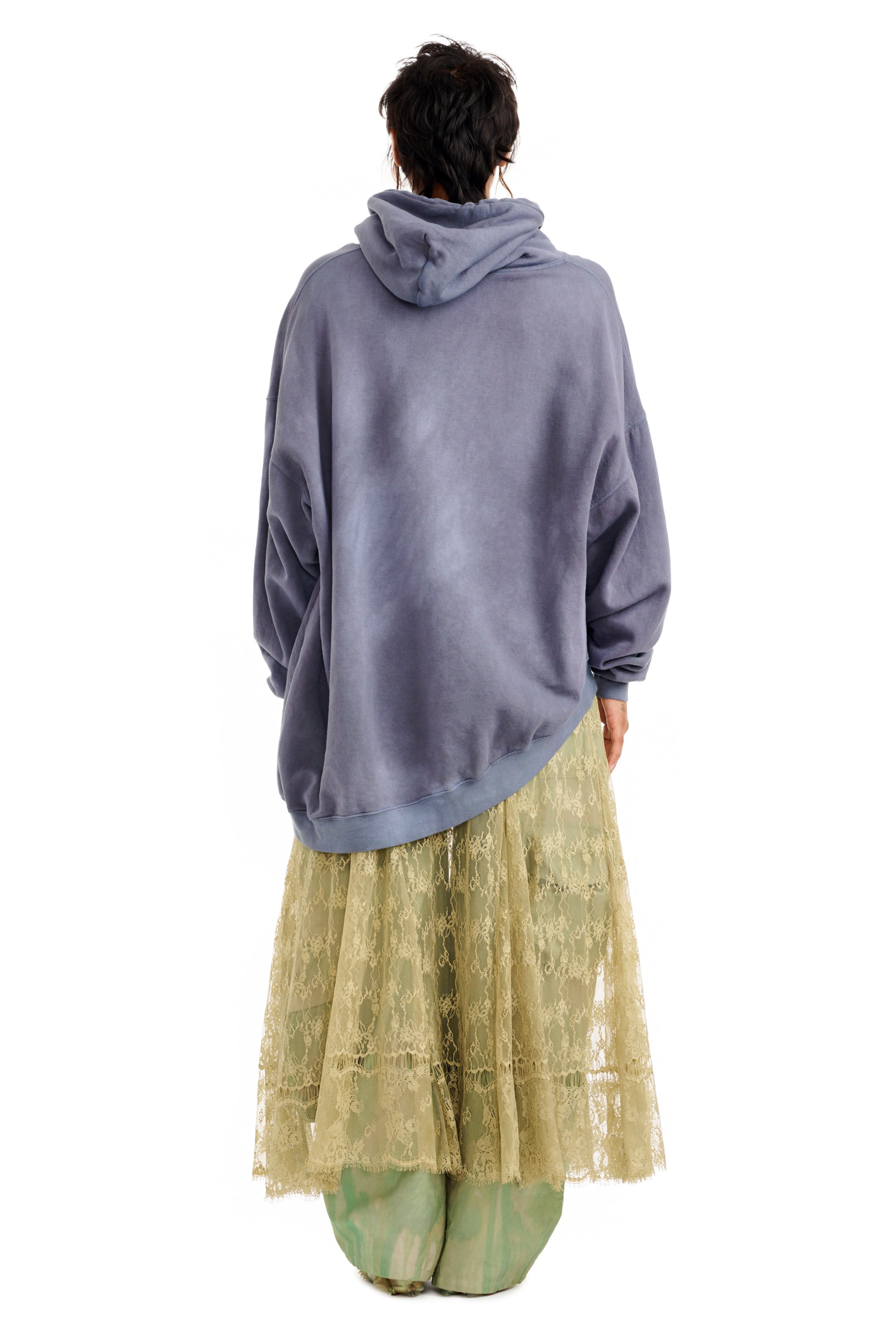 MIDNIGHT FLOWER POT WAVE HEM HOODIE - 5