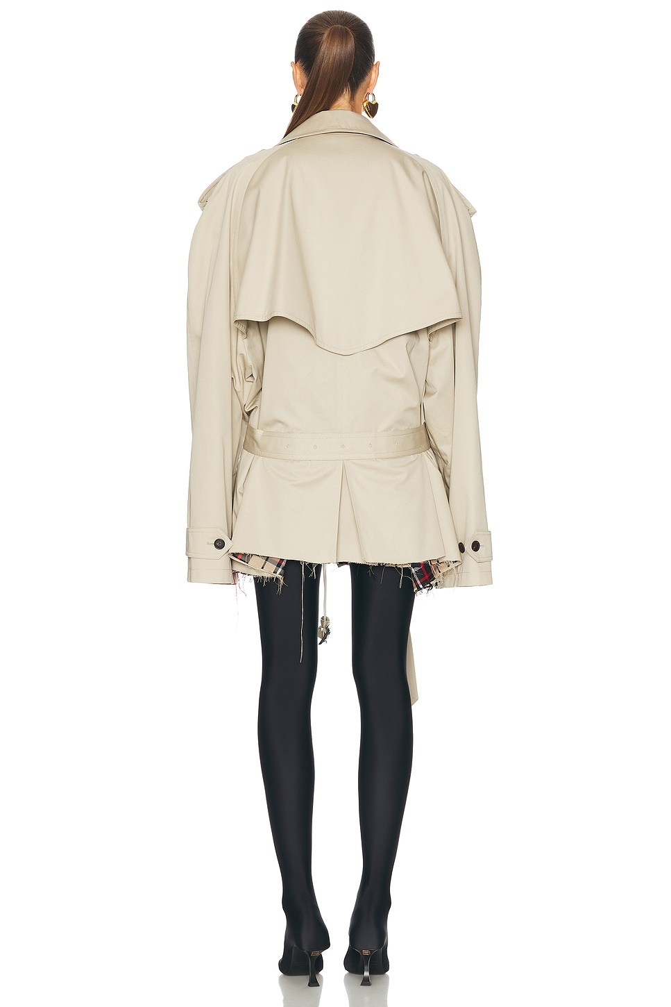 Cropped Trench Jacket - 3