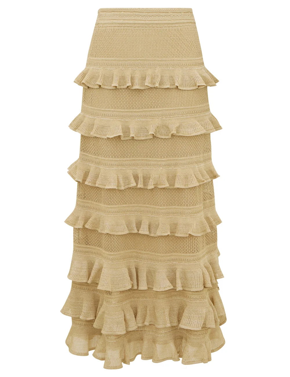 CLASH METALLIC FRILL SKIRT - 1