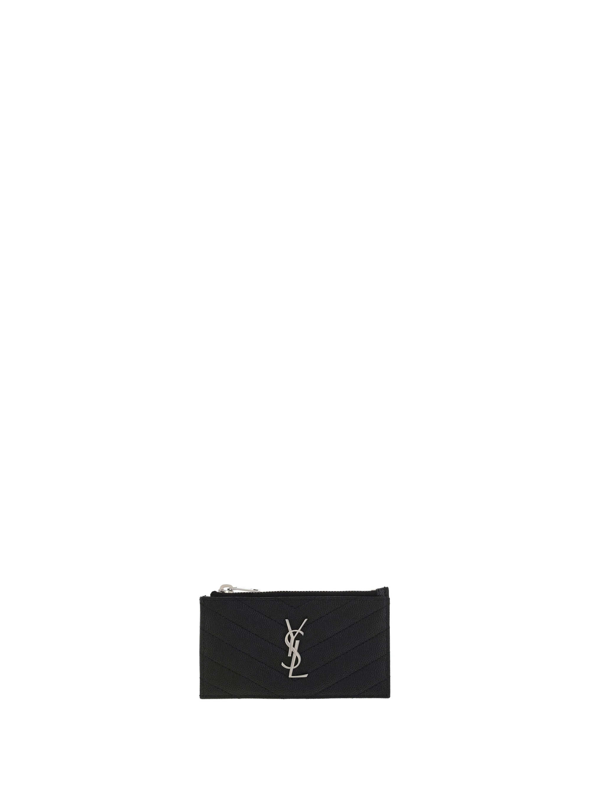 Saint Laurent Women Leather Cardholder - 1