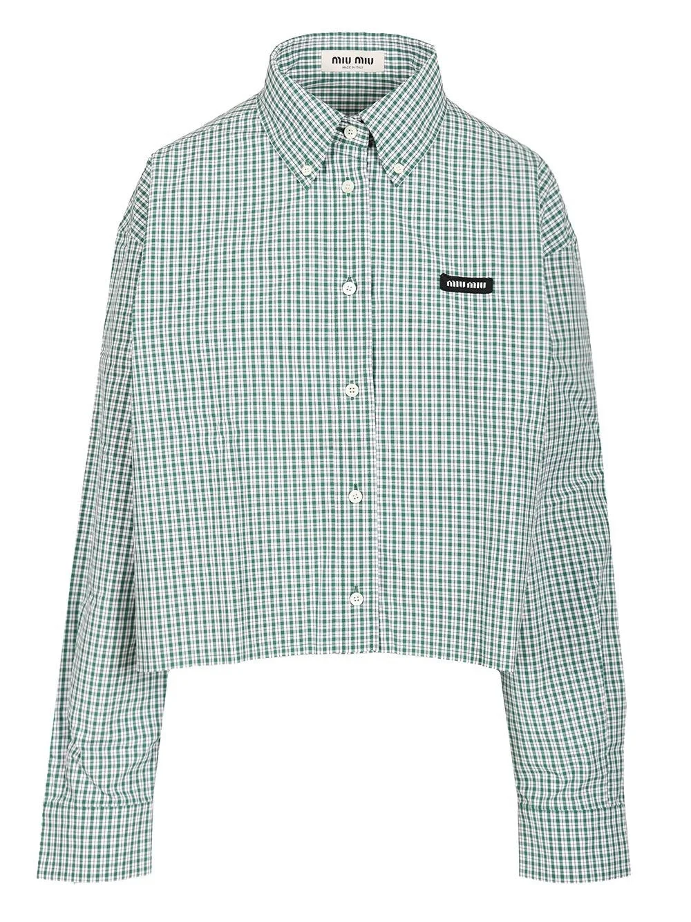 Miu Miu Women Poplin Crop Shirt - 1