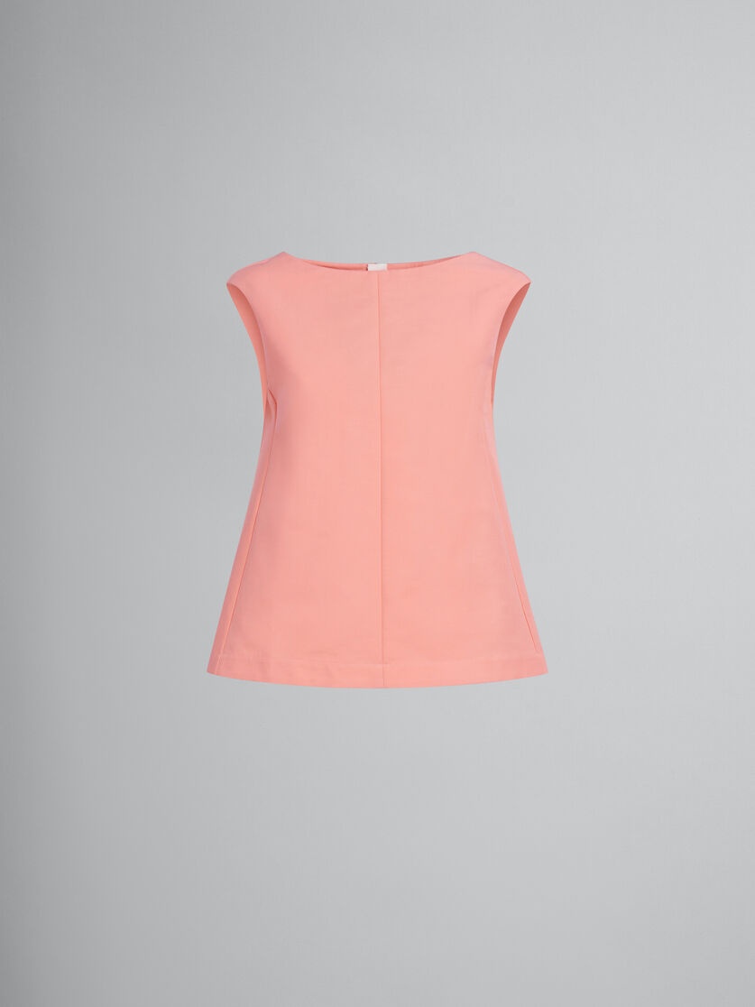 PEACH CADY COCOON TOP - 1