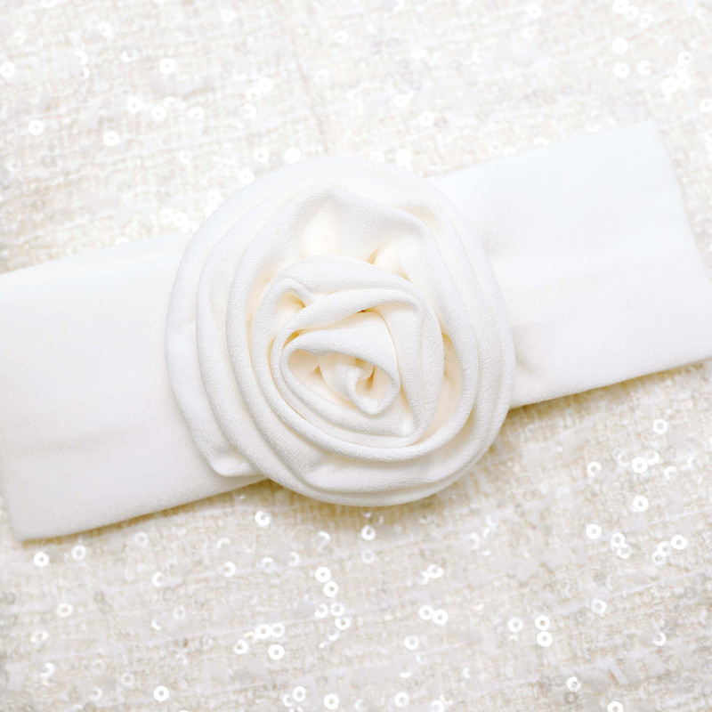 Cream Boucle Bow Detail Mini Dress 5