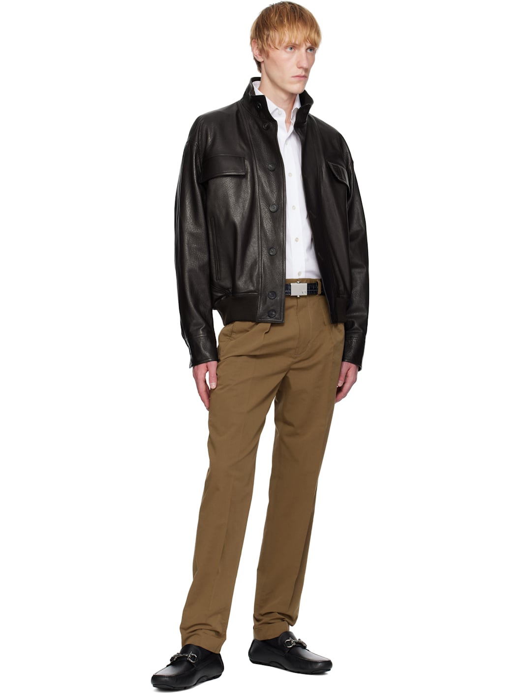 Black Gancini Ornament Driver Loafers - 5