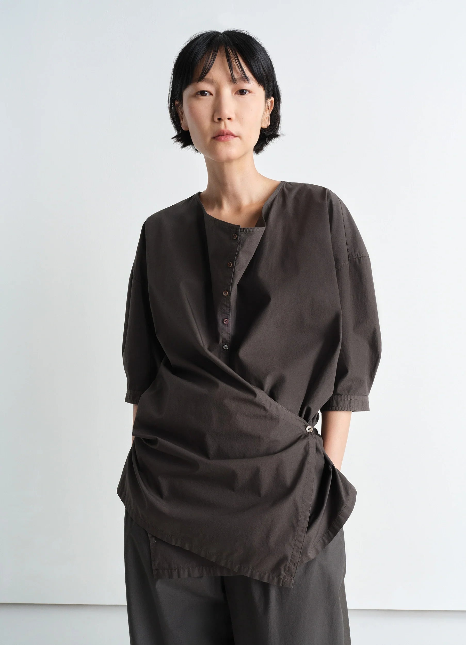SHORT SLEEVE TWISTED SHIRT - 2