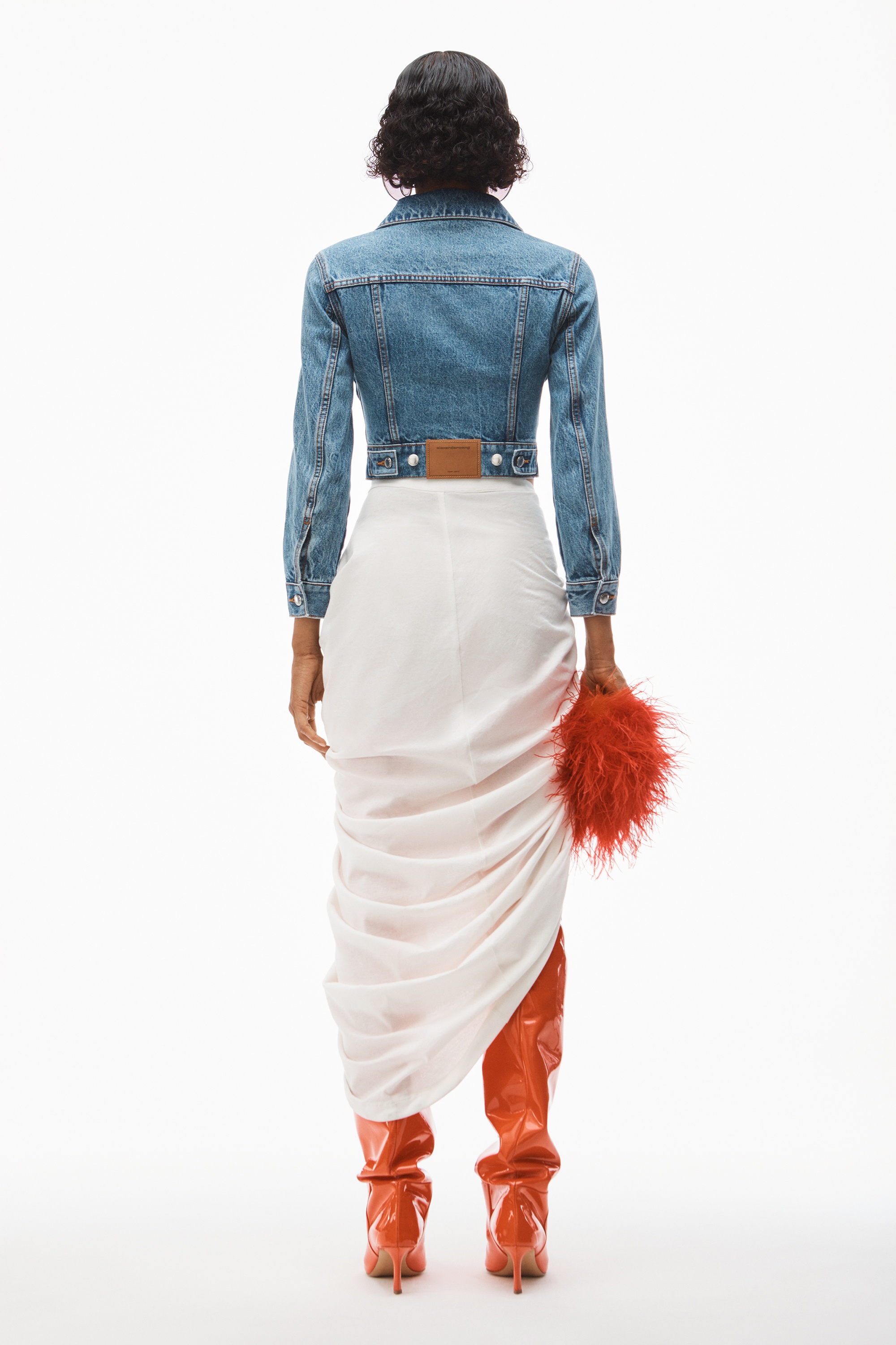 SHRUNKEN TRUCKER JACKET IN DENIM - 5