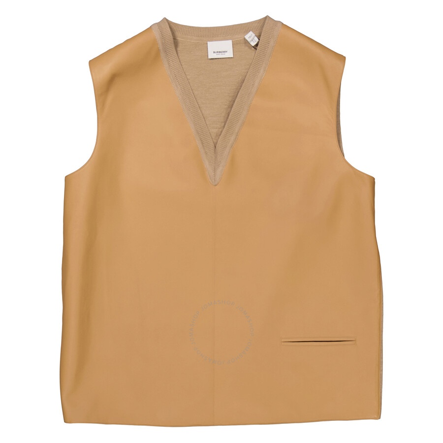 Burberry Bonded Soft Fawn Lambskin And Wool Oversized Vest - 5