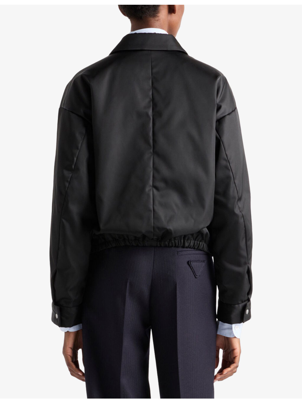 Re-Nylon Pointed-Collar Blouson Jacket - 3