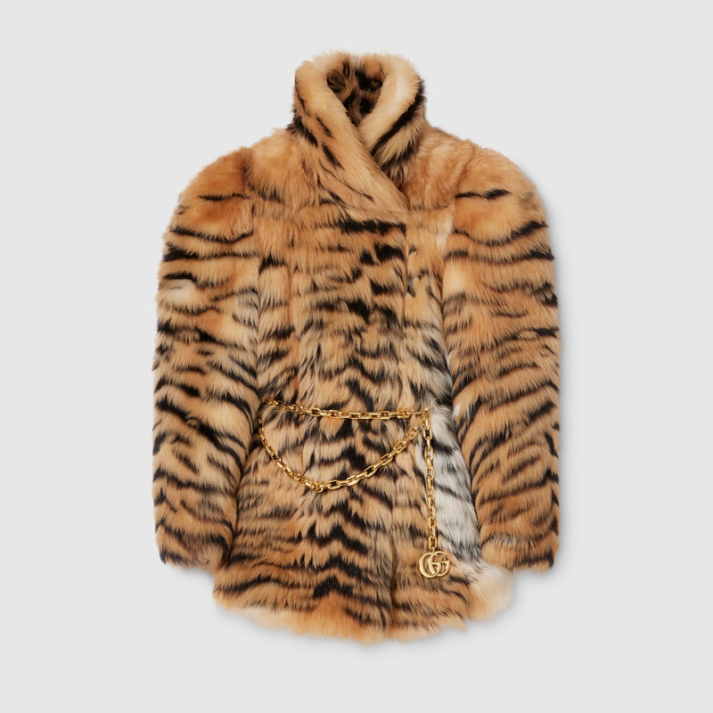 Smooth long shearling coat 1