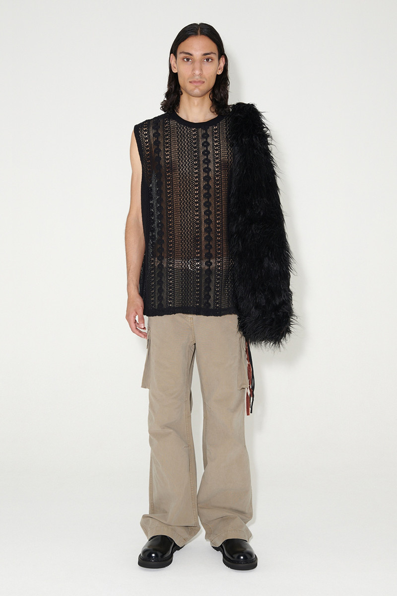 Our Legacy Box Sleeveless Black Cotton Crochet outlook