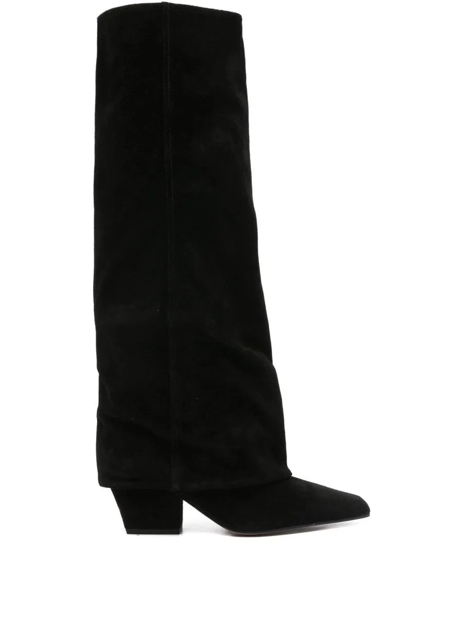 Paris Texas Black High Boots In Suede - 1