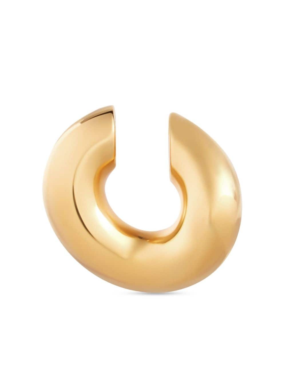 logo-engraved loop earrings - 1