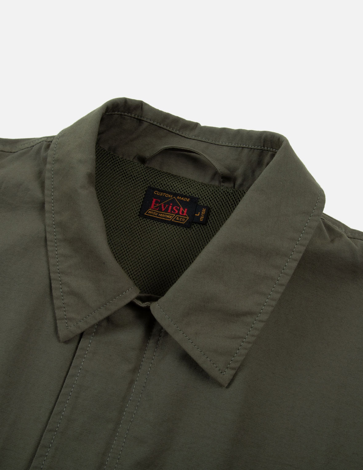 Hand Stitching Seagull and Godhead Embroidery Loose Fit Shirt Jacket - 7