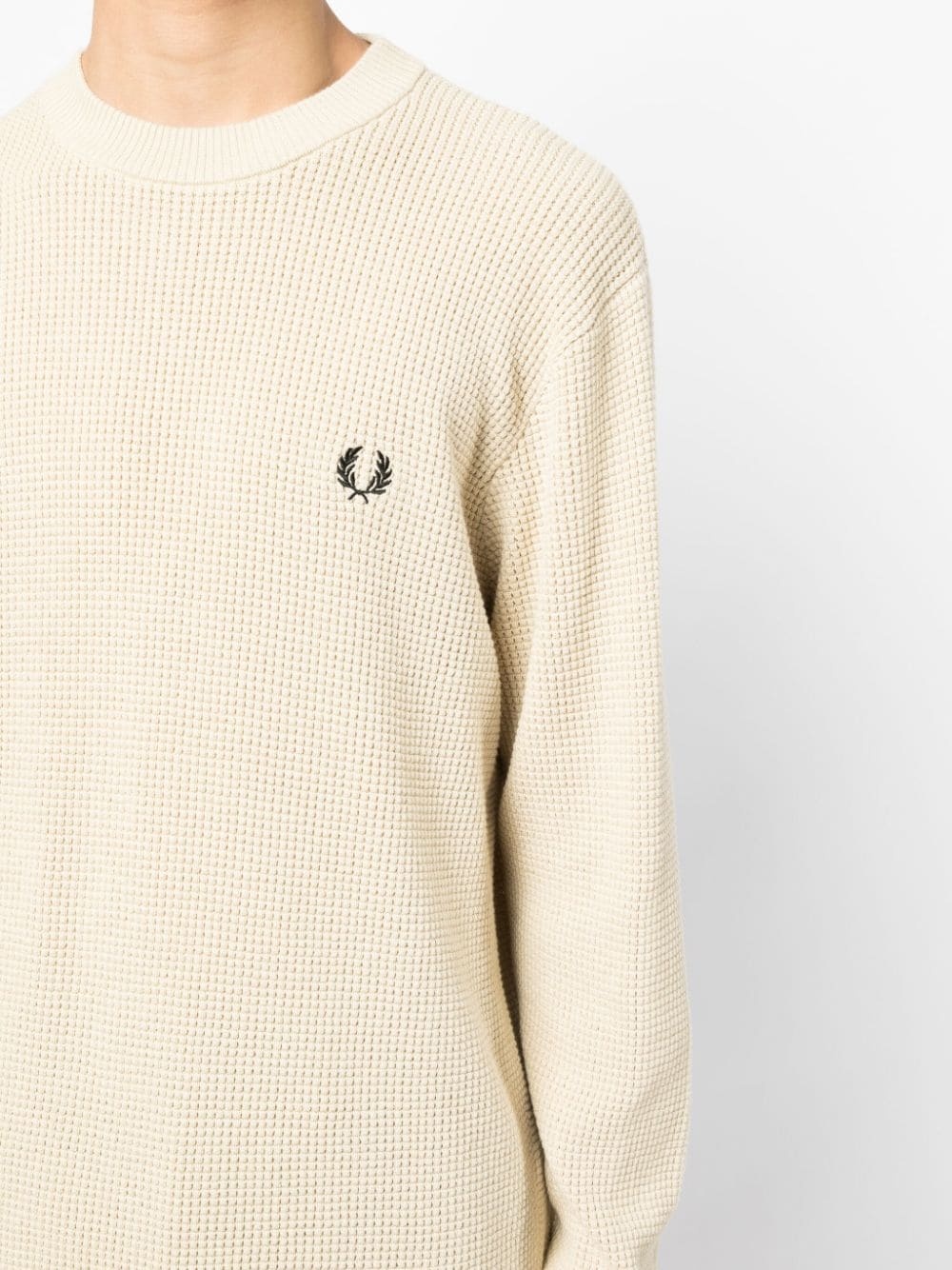 logo-embroidered cotton jumper - 5