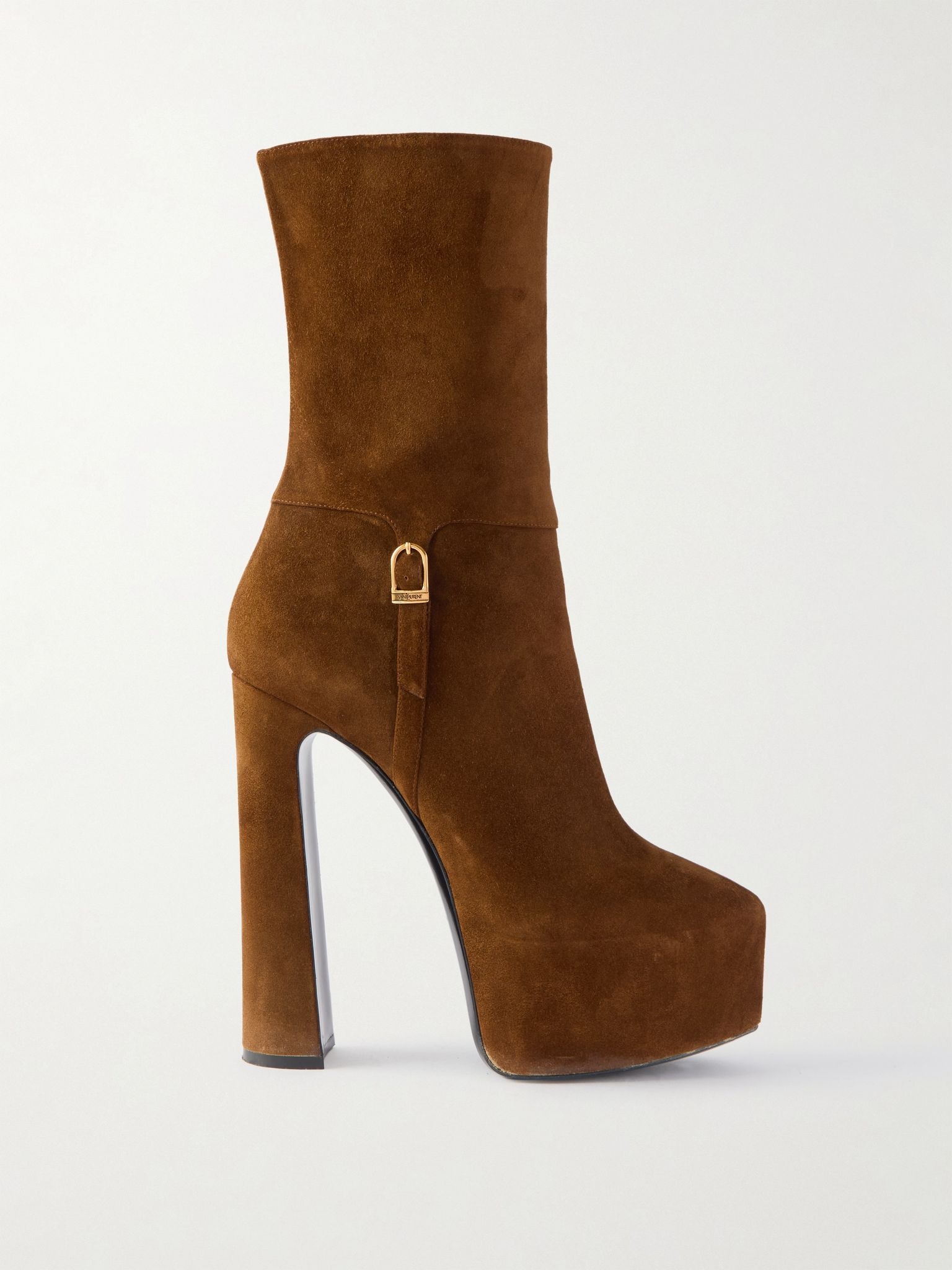 Nico buckled suede platform boots Brown - 1