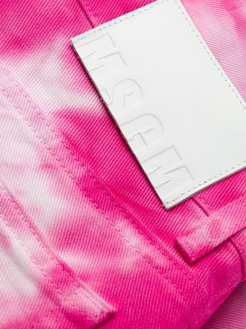 tie-dye print cropped jeans - 6