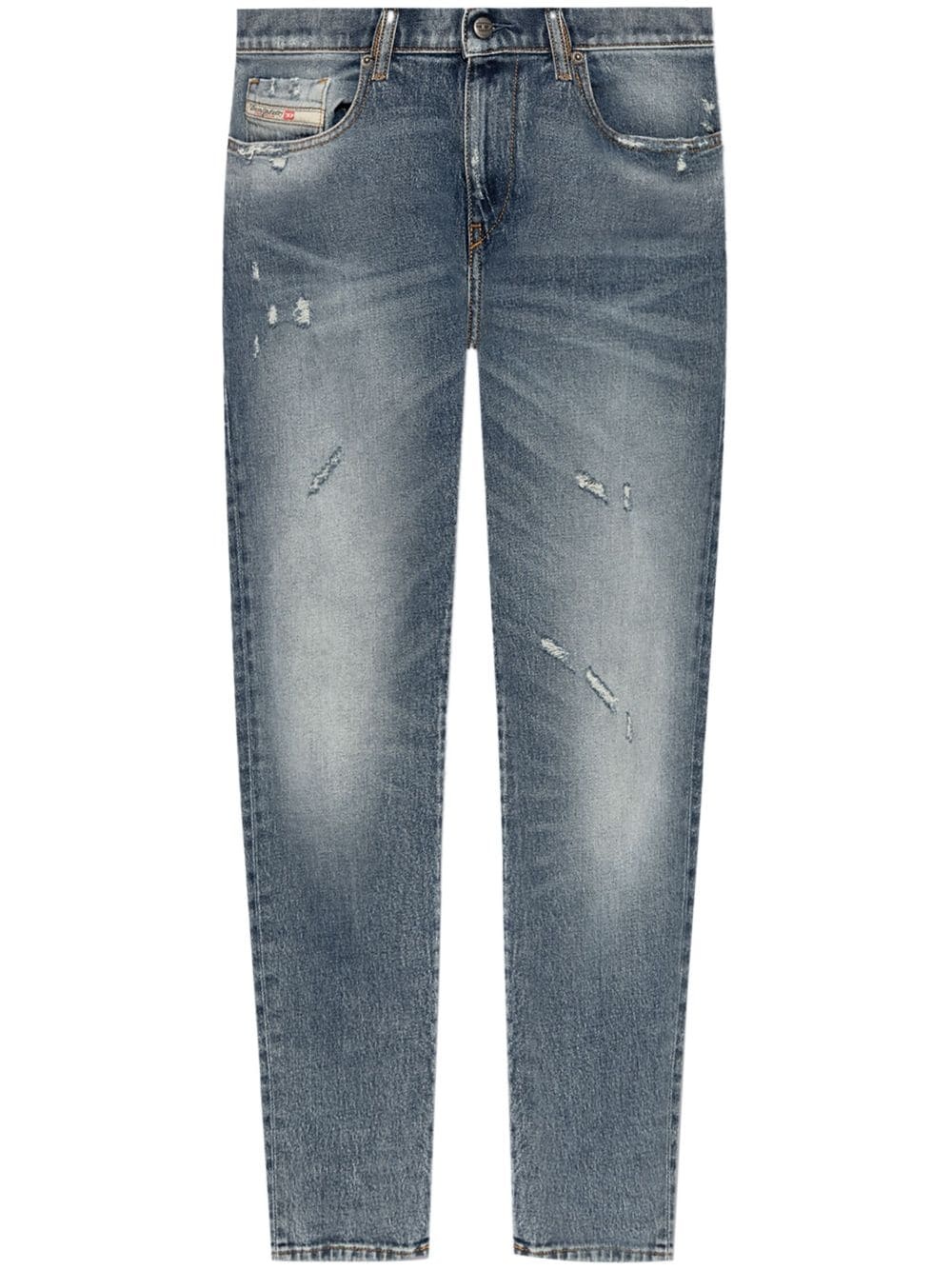 2019 D-Strukt distressed slim-fit jeans - 1