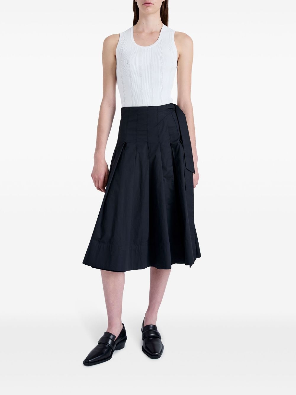 pleated wrap midi skirt - 2