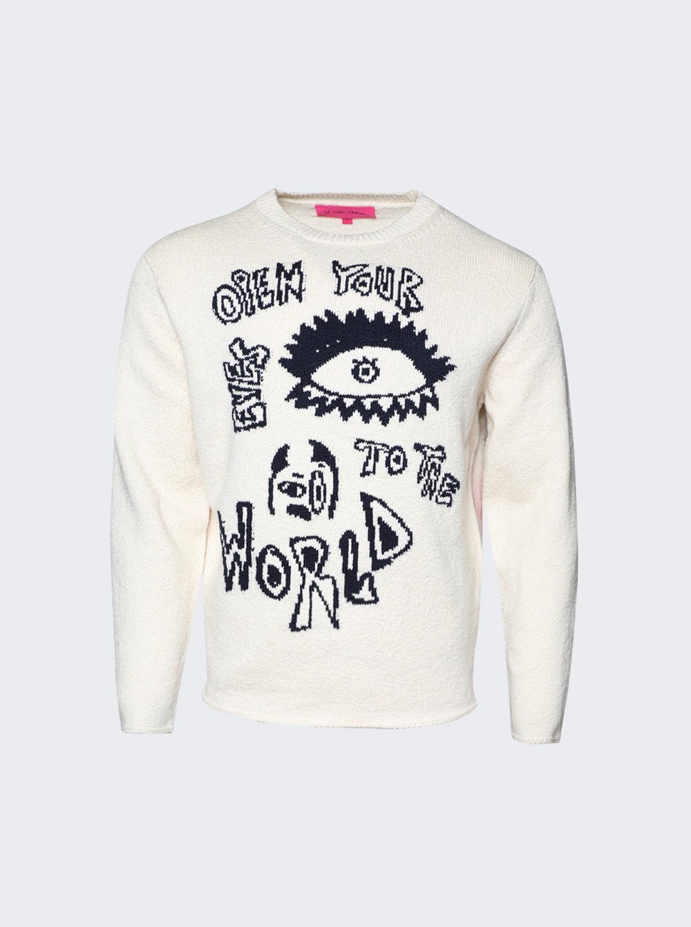 Nora Open Eyes Crewneck Sweater Ivory - 1