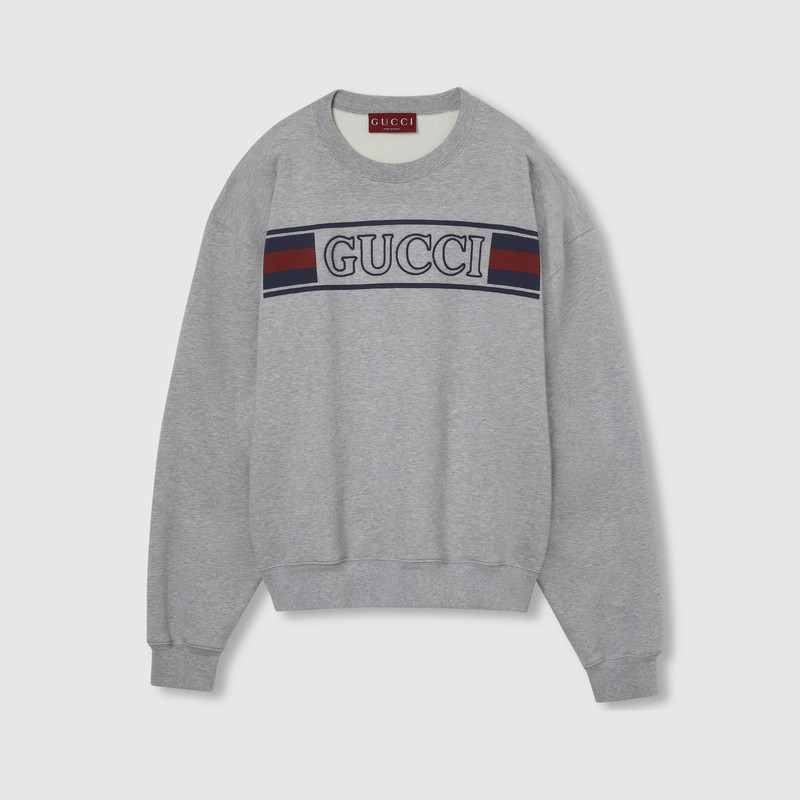 Embroidered cotton jersey sweatshirt 1