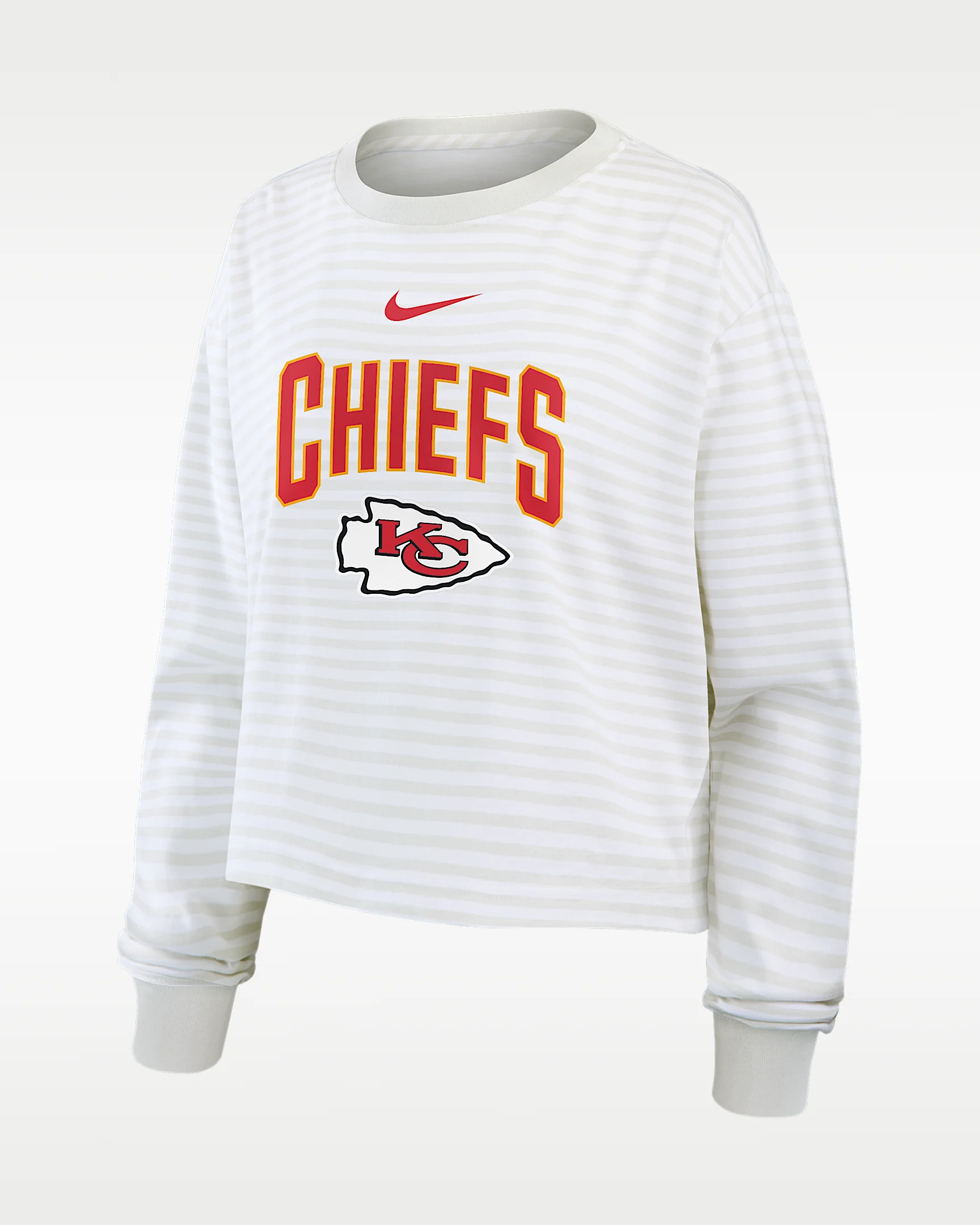 Kansas City Chiefs Primetime Women's Nike Cropped Long-Sleeve T-Shirt - 1
