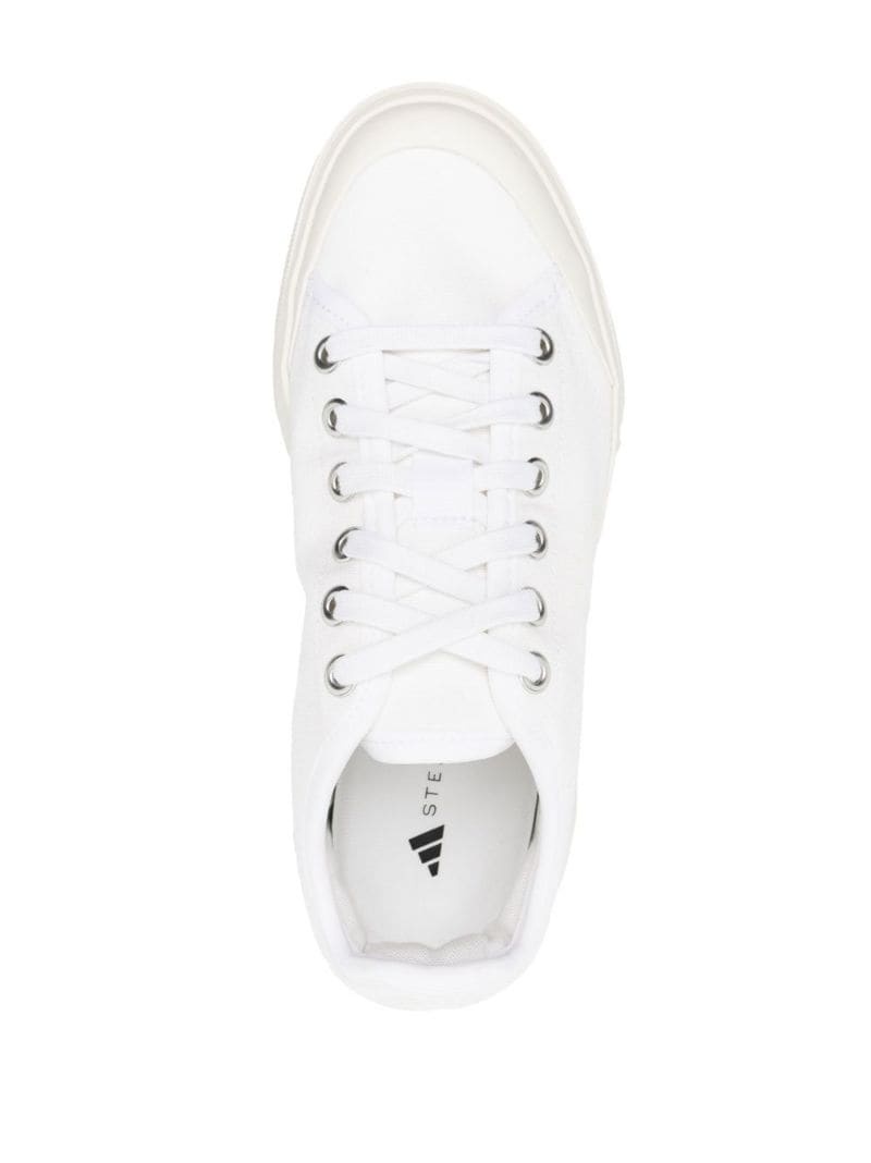 logo platform-sole low-top sneakers - 4