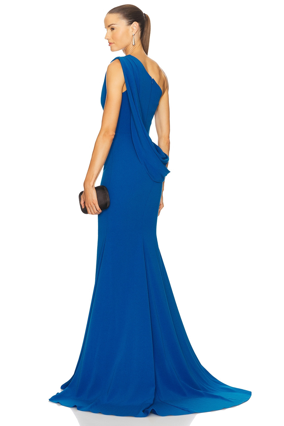 One Shoulder Drape Gown - 1