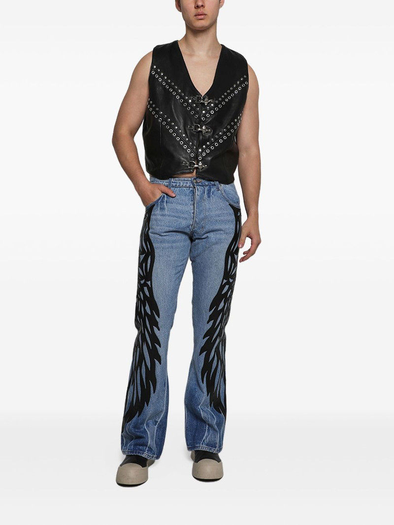 EARTHLING VIP five-pocket wing-print jeans outlook