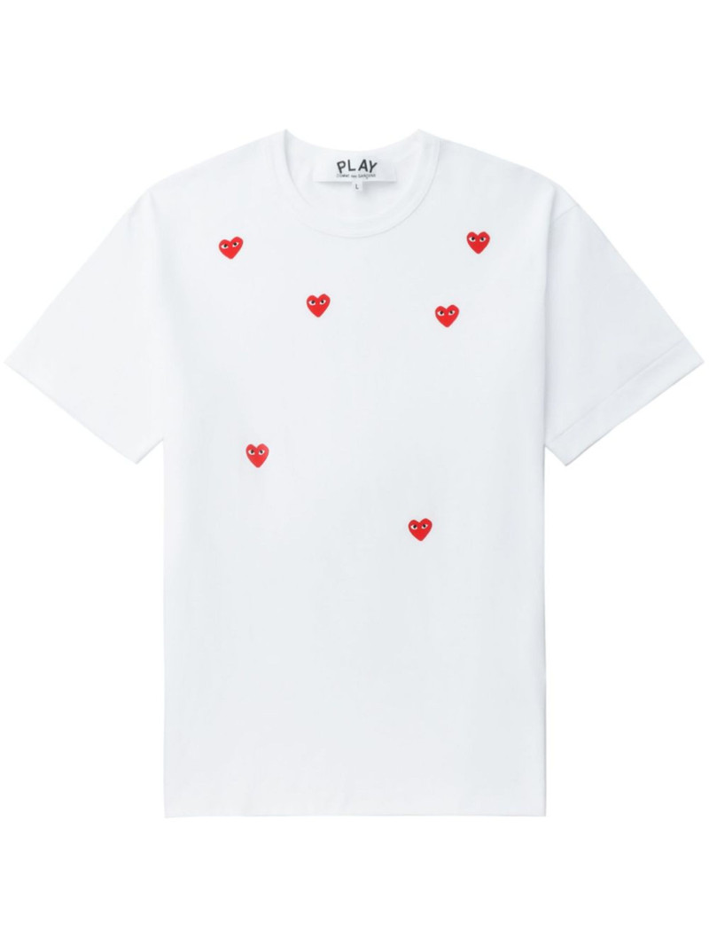Scattered Hearts cotton T-shirt - 1