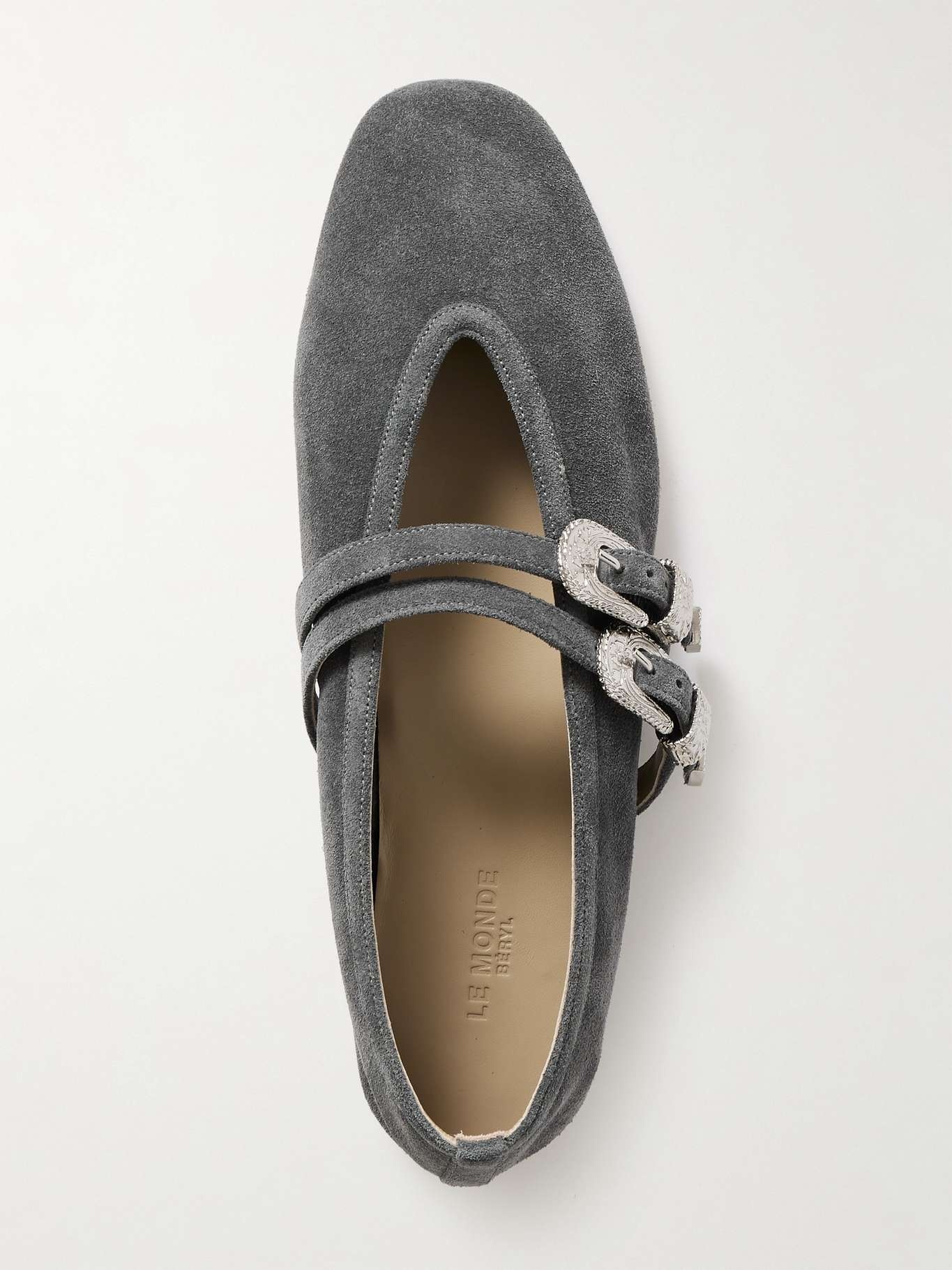 Claudia suede Mary Jane ballet flats Gray - 5